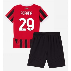 AC Milan Youssouf Fofana #29 Domaci Dres za Dječji 2024-25 Kratak Rukavima (+ kratke hlače)